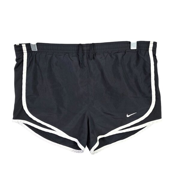 Womens Nike Dri-Fit Black Athletic Running Shorts Polyester 4" Inseam Size XS - Picture 1 of 12